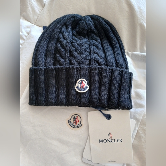 Moncler Other - Moncler black wool one size unisex beanie